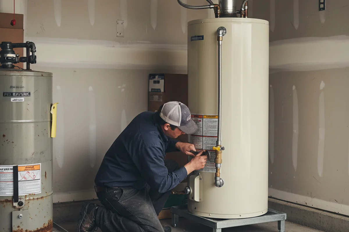 Water heater and shutoff valve replacement in Cave Spring