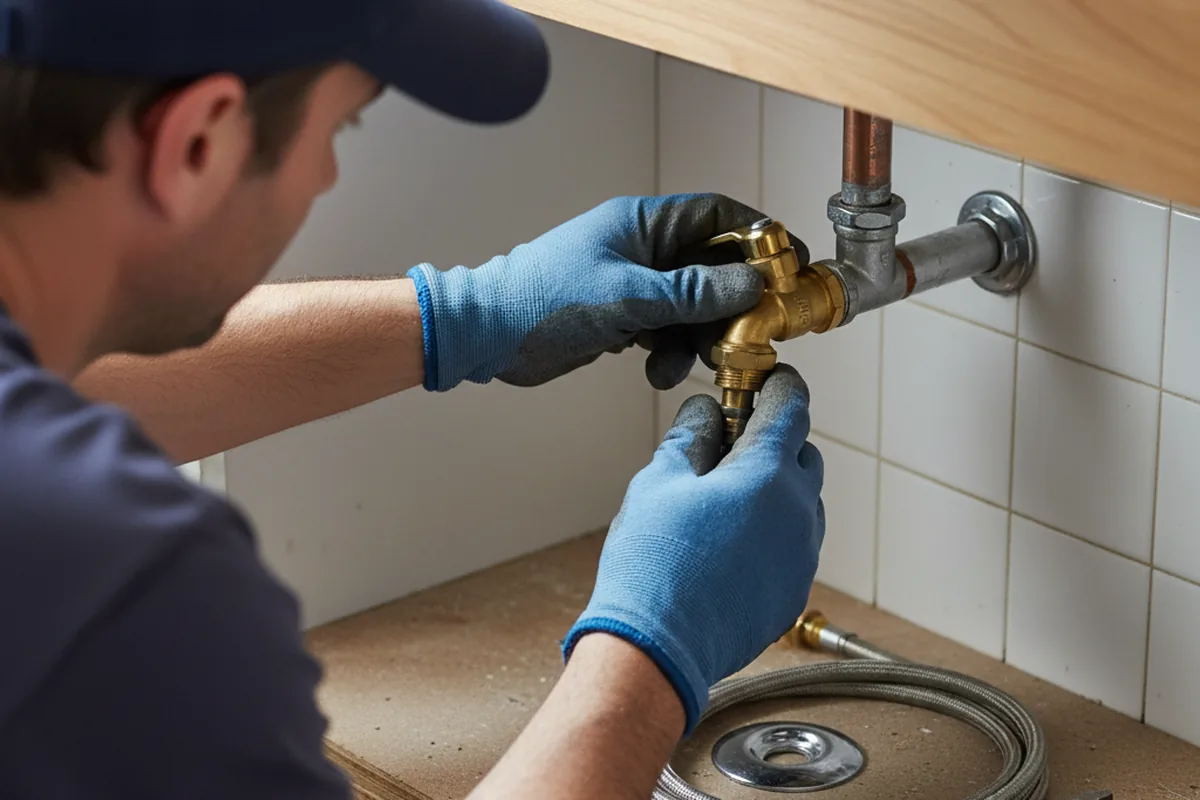 Shutoff valve and fitting work during Faucet and Fixture Repair in Cave Spring